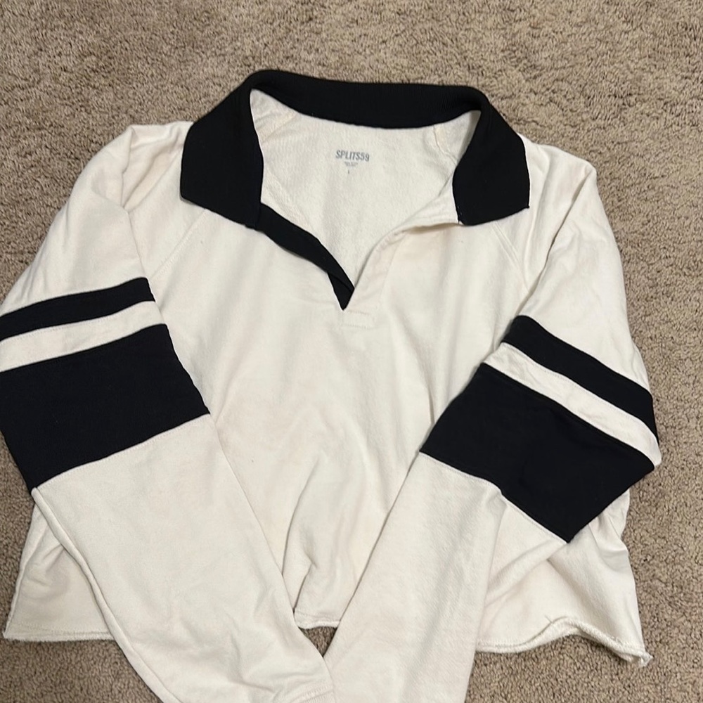 Splits59 cropped polo crewneck sweatshirt